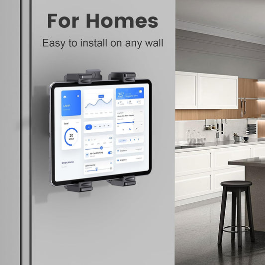 OHLPRO Tablet Wall Mount, Sticky iPad Holder, Damage-Free Adhesive Wall Dock for iPad, Galaxy Tab, and 7-11" Tablets, 360° Rotation Tablet Holder for Car, Bed, Yoga, Kitchen