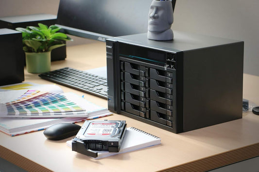 Asustor Lockerstor 8 AS6508T 8 Bay NAS - Network Storage Enclosure, Quad Core 2.1GHz CPU, 8GB RAM DDR4, M.2 NVMe SSD