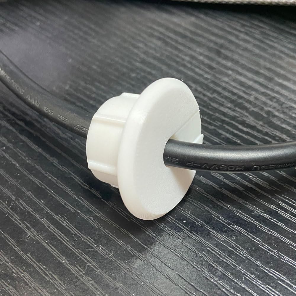 Wall Bushing Grommet for Starlink Dishy Router Ethernet adapter Cable, Starlink Cable Routing Kit Feed-Through for 1 inch Wall Hole and Furnitures Wire Hole (White, 4 Pack)