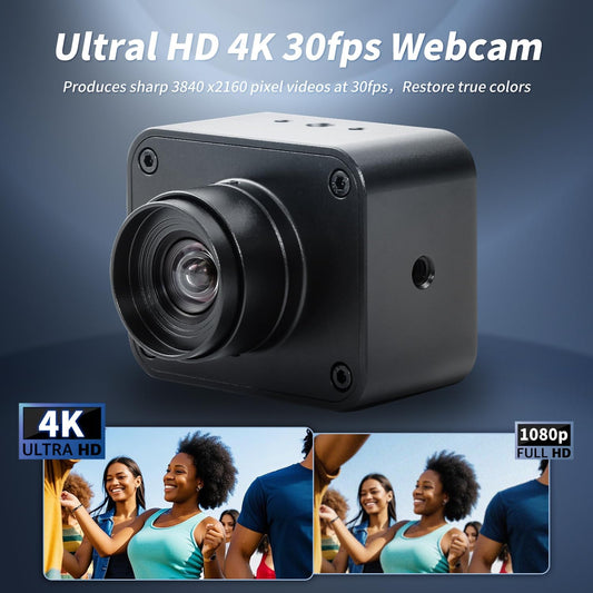 MOKOSE USB Camera 4K, USB3.0 Manual Focus Webcam with 4.2mm Wide Angle Lens, IMX678 1/1.8" 8MP Sensor Support YUY2, Web Camera for Desktop Computer Laptop