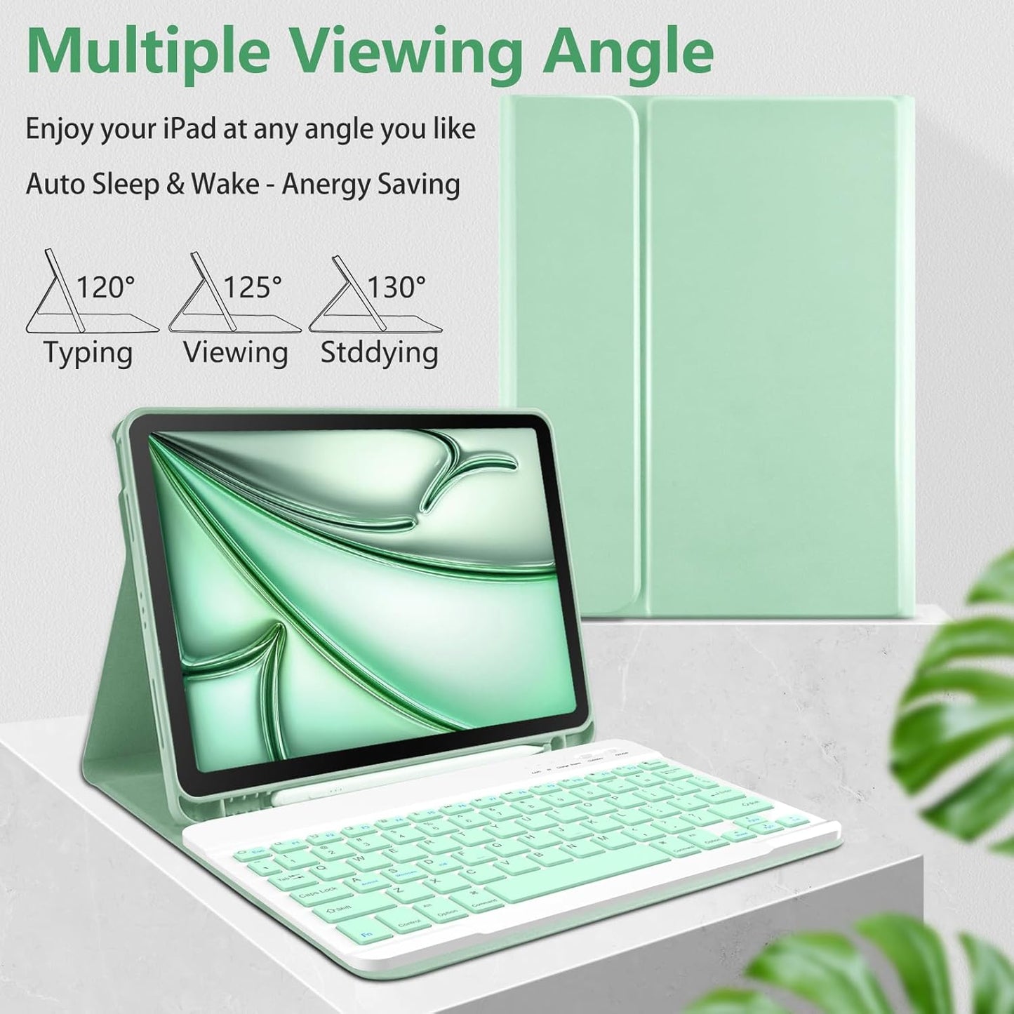 TaIYanG for iPad Air 11 inch M3 & M2 Case with Keyboard 10.9 inch for iPad Air 5 2022/iPad Air 4th Gen Keyboard Case with Pencil Holder, Wireless Keyboard for Air 11" M3/M2 (2025/2024)/iPad Air 5/4