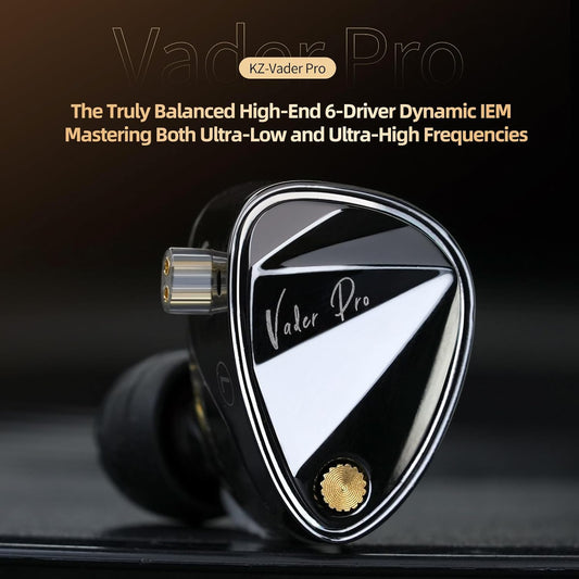 KZ Vader Pro in-Ear Monitors Gaming Earbuds, Triple Dynamic Driver IEM with 4 Tuning Switches, Clarity in All Frequency Stereo Sound Comfortable Noise Isolating Earphones for Stage and Studio (Nomic)