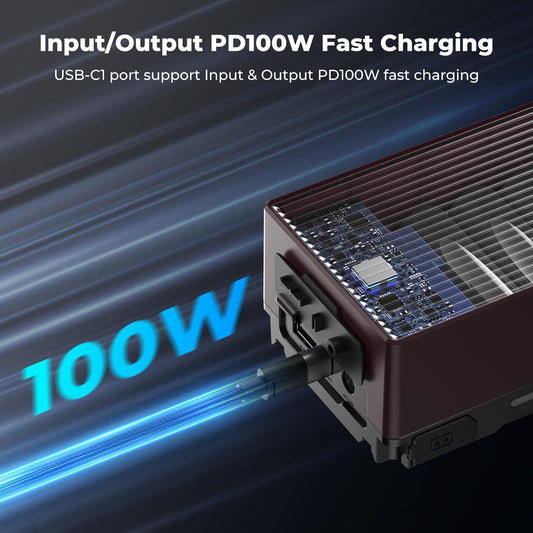 K&F CONCEPT V Mount Battery, 99Wh 6700mAh V-Mount Battery with PD 100W USB-C Fast Charging, with Dual D-TAP/A/USB-C/DC/TFT Display/Emergency Light for Camera, Camcorder, Monitor, Video Light