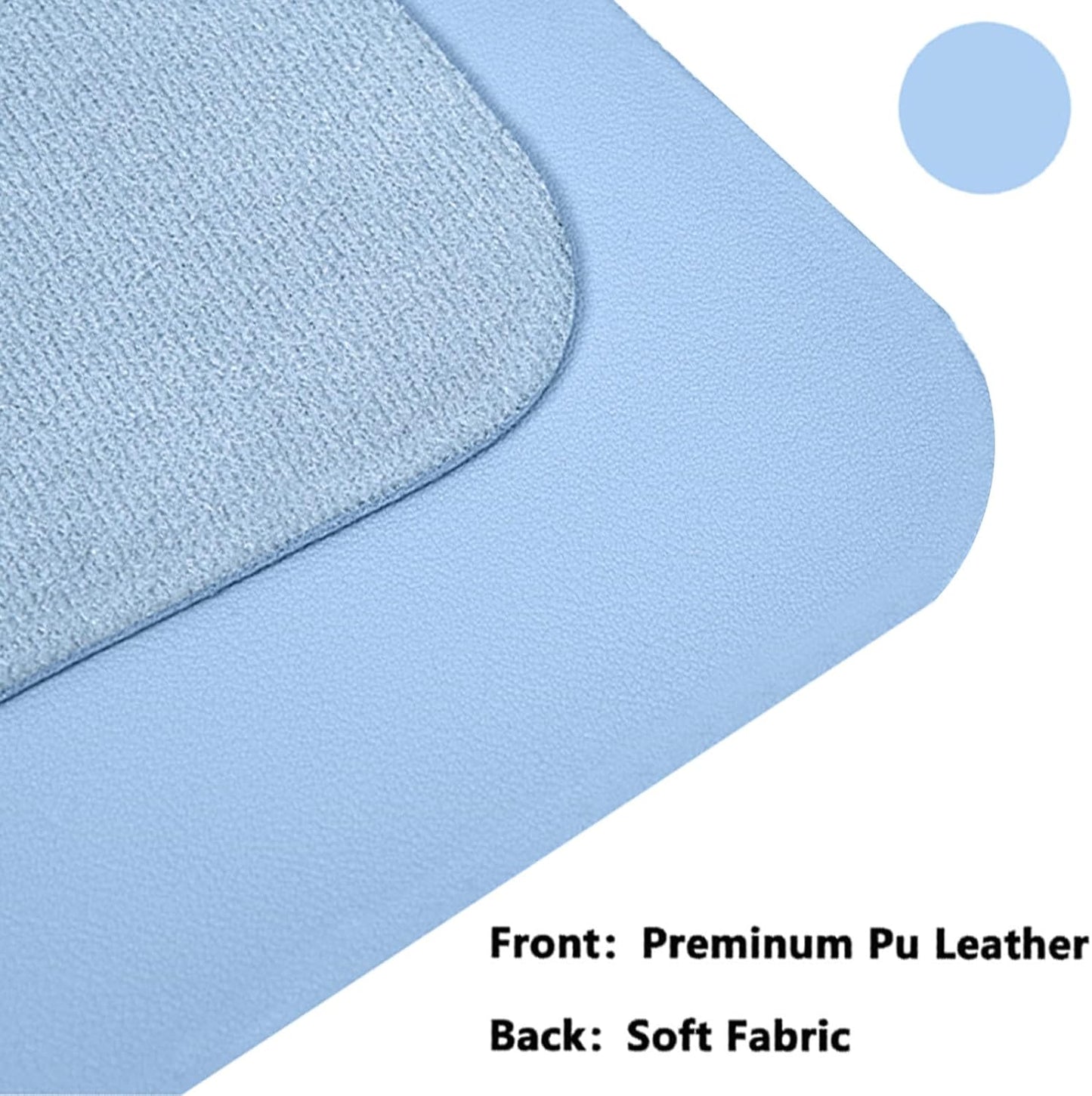 PU Leather Desk Pad Protector Gaming Mouse Pad Non Slip Desk Mat for Keyboard and Mouse Waterproof Desk Writing Pad for Office and Home Desk Accessories(Blue, 23.6 * 11.8