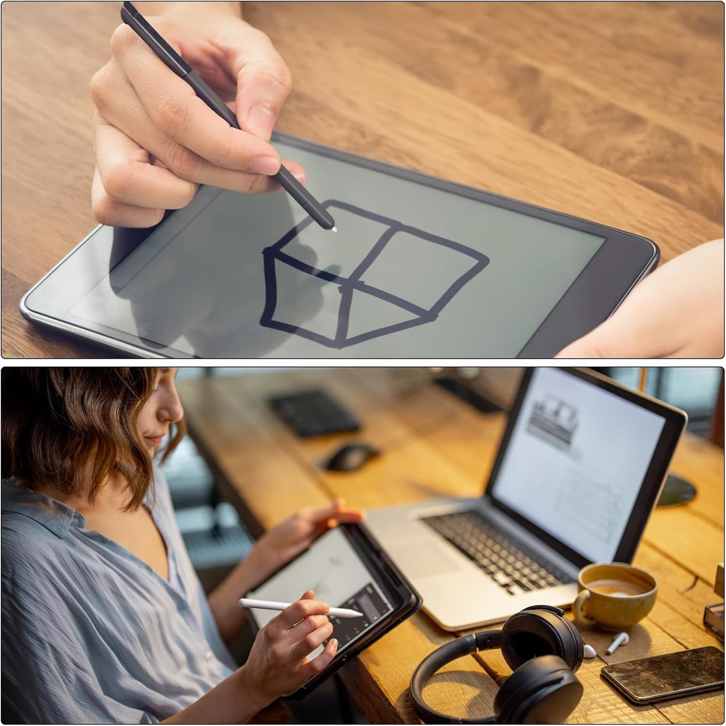 MECCANIXITY 6pcs 7.5mm Stylus Pen Fine Tips Conductive Fiber Capacitive Touch Screen Pens Tip Universal Replacement