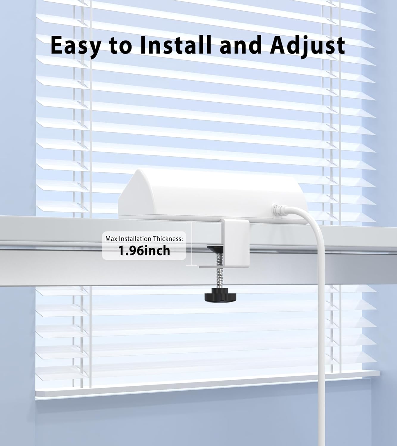 45W Fast Charging Station,Desk Clamp Power Strip,4 PD USB-C Ports,5 AC Outlets,Surge Protector Power Strip, 14AWG Heavy Duty Cord, Fits 1.9" Tabletop Edge (White, 10 FT Cable)