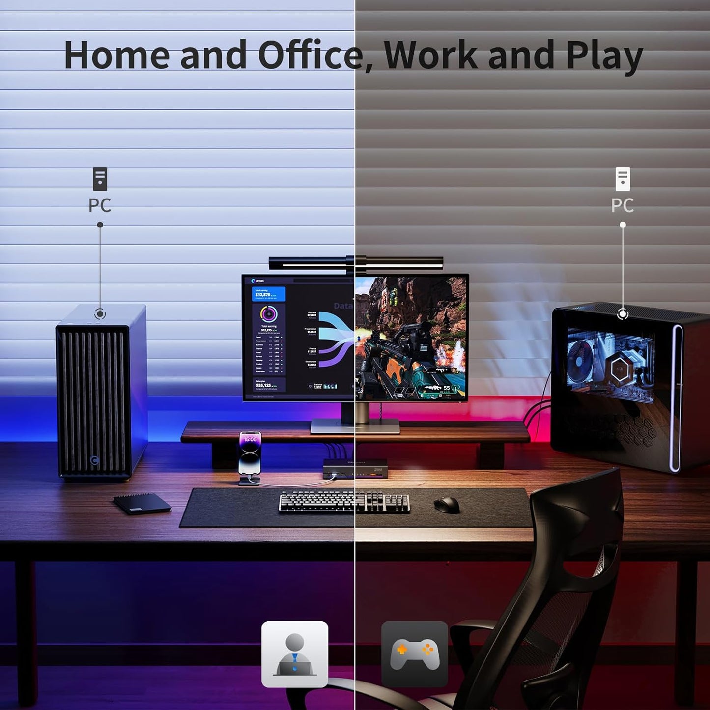 TESmart 8K@60Hz HDMI KVM Switch 2 Computers 1 Monitor, USB 3.0 HDMI KVM Switch 2 Ports 4K@144Hz, Support EDID, Gigabit Network, Hotkey Switch, Audio & Mic with All Input Cables