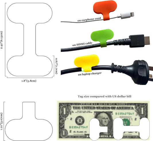 Mr-Label – Write on Cable Labels– Upgraded Clearer Writing Cord Tags- Cable Ties for Classify&Identification–Wire Cables for Cable Management|Organization | Electronics Computers-40Pcs(8 Colors)