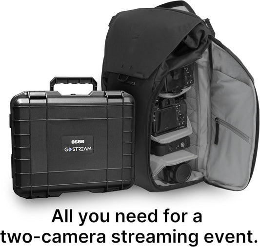 Osee GoStream Deck All in One Pro Live Streaming Multi Camera Video Mixer Switcher Recorder Player Kit 4 HDMI in USB-C I/O with 14 Inch Monitor Built-in DC-to-Type C Cable NDI(Optional) Upgradable