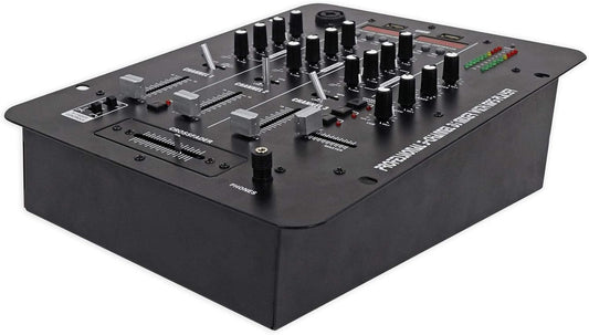 Rockville RDJ2 2-Channel DJ Mixer USB Playback, Cue Monitor, Talkover, 4 Line Inputs, Compact, Portable, for Beginner DJs and Small Events