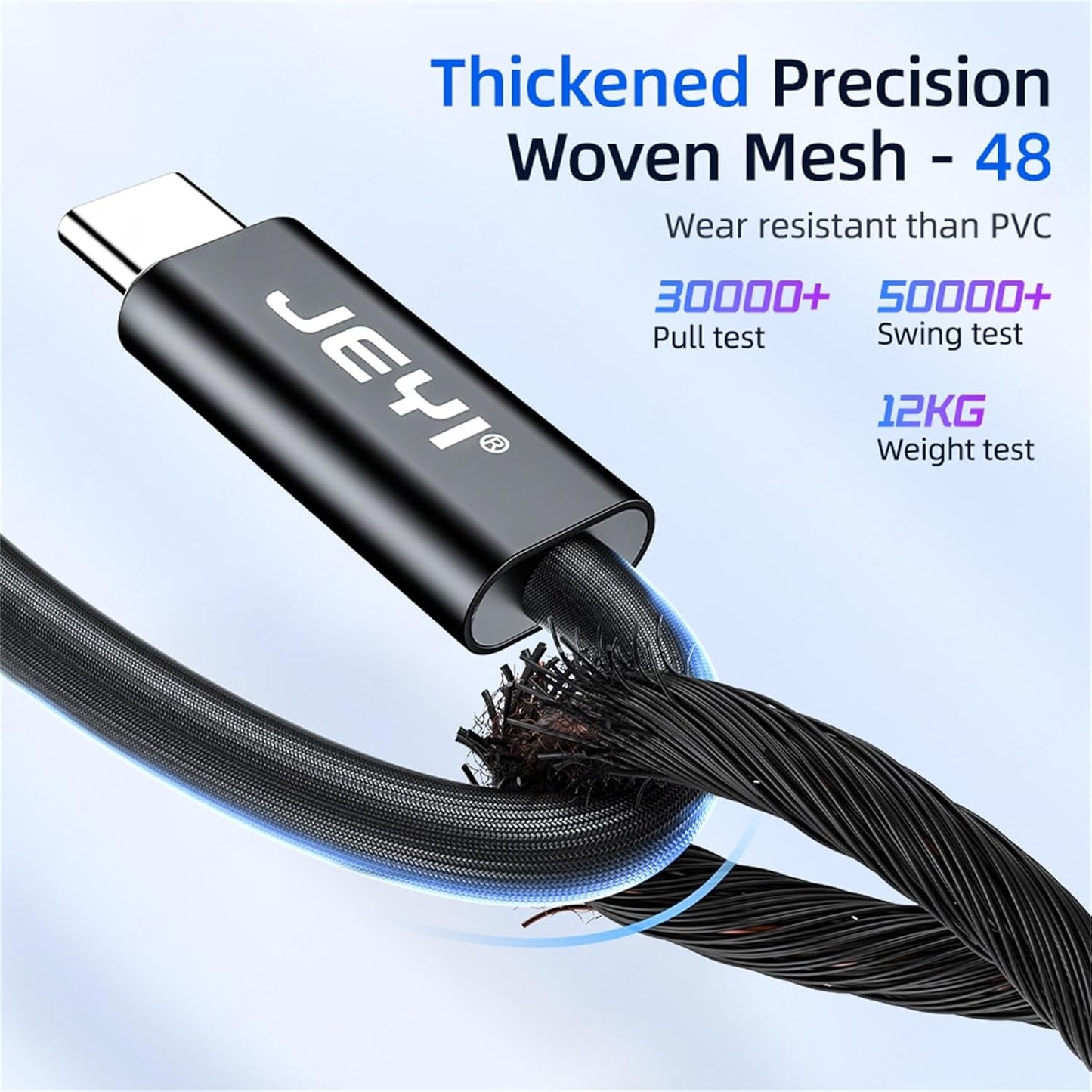 JEYI Thunderbolt 5 Cable 1m/3.3ft 80Gbps,120Gbps Bandwidth 16K/Dual8K,Multi-Screen Display,240W Fast Charging TB5,USB4/3/2,for iPhone 15/16,MacBook Pro/MacBook Air M3/iMac,Dell XPS 13/15(5-Certified)