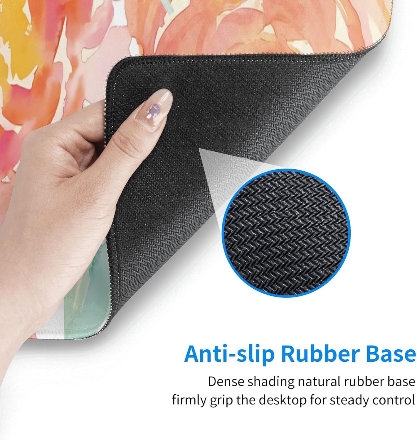 Pink Flower Large Mouse Pad Extended Gaming Mousepad 31.5 x 11.8 Inch with Anti-Slip Rubber Base Cute Office Decor Women Girls Computer Accessories Home Office Supplies