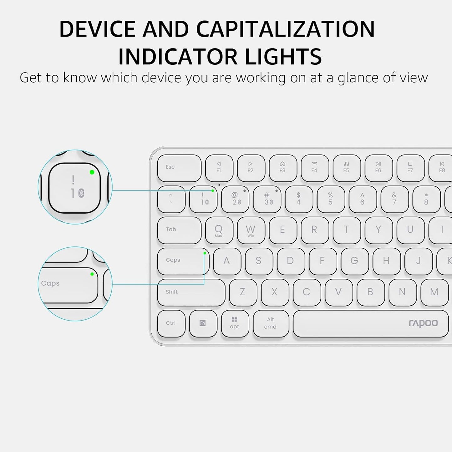 Rapoo 9360M Wireless Keyboard and Mouse Combo, Blade-Series E9310M 99-Key Ultra-Thin Keyboard and M300G Silent Mouse, Support 4 Devices, Quiet, Compact, Battery Powered, for Windows/Mac/Linux/Chrome