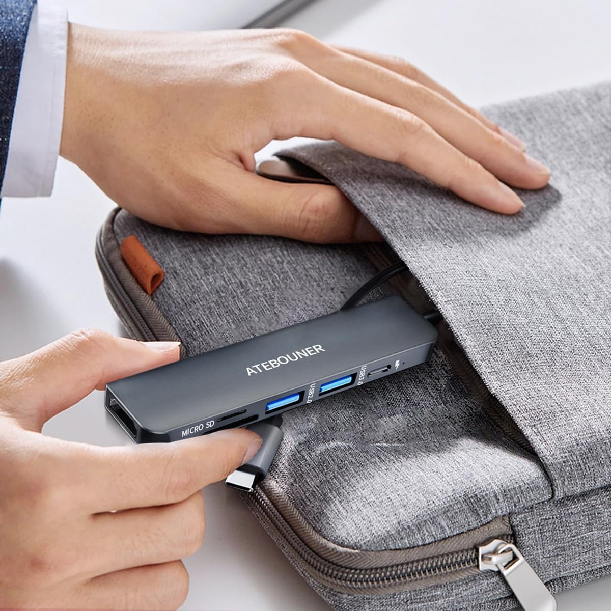 MacBook USB-C Hub Adapter - Multiport Docking Station With HDMI for MacBook Pro and Thunderbolt Devices