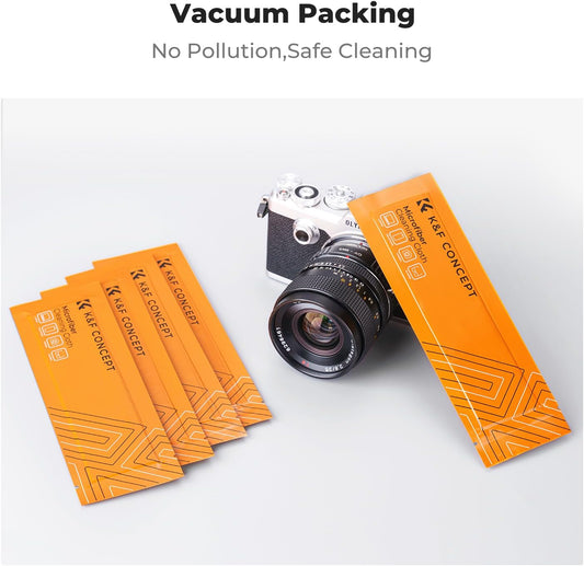 K&F CONCEPT 20 Pack Microfiber Cleaning Cloths, 6x6in Glasses Cleaning Cloths, Premium Camera Lens Cloth for Photography, Glasses, Screens & More