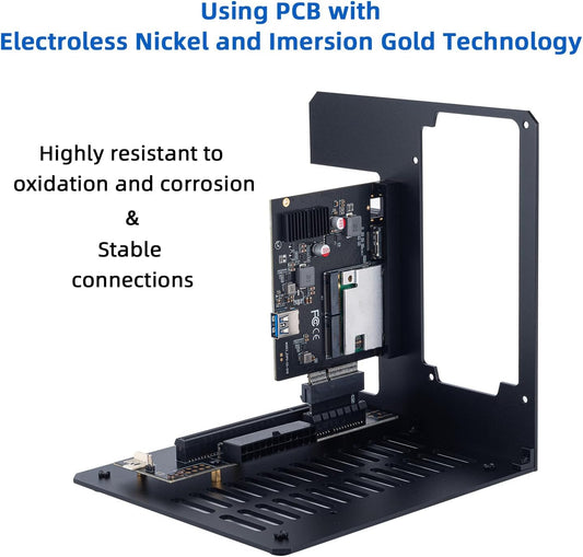 eGPU Enclosure Thunderbolt 3/4 USB4 40Gbps PD 85W Charging External GPU Dock Compatible with NVIDIA/AMD Graphics Cards on Win 10/11 Linux System, ATX Power Supply (MK-L18)