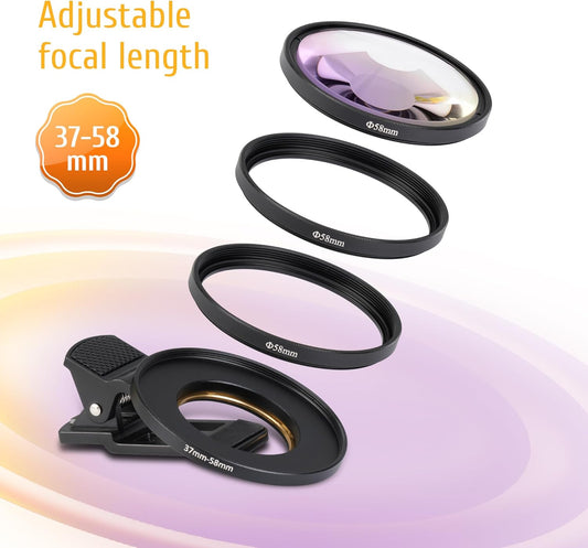 Prism Lens for iPhone & Android - Swirl Twist Blur Effect Filter, Tunnel Vision Lens, K9 Optical Glass, Durable Metal Frame - Portable Creative Tool for Cinematic Photos & Videos