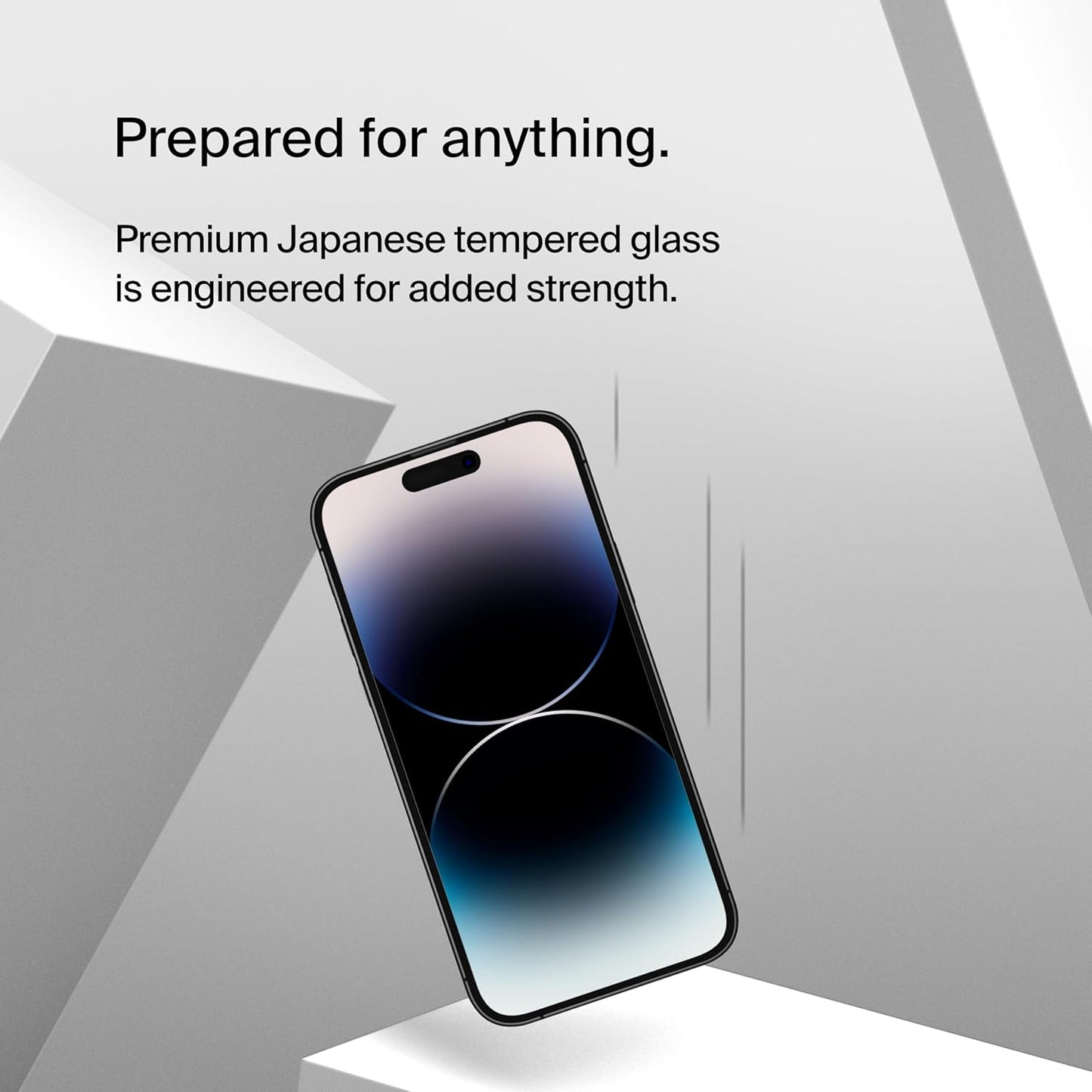 Belkin ScreenForce TemperedGlass Privacy Screen Protector for iPhone 14 Pro - Treated Surface with Anti-Fingerprint Coating and Included Easy Align Tray for Bubble Free Application