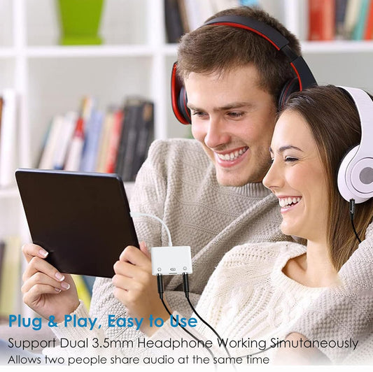 USB-C to Dual 3.5mm Headphone Jack Adapter USB C to 3.5mm Audio Adapter 3 in 1 Aux to USB C Headphone Splitter and Fast Charge Adapter for iPhone 16 15/iPad Pro/Galaxy 24 23 22/Pixel 9 8 7 and more