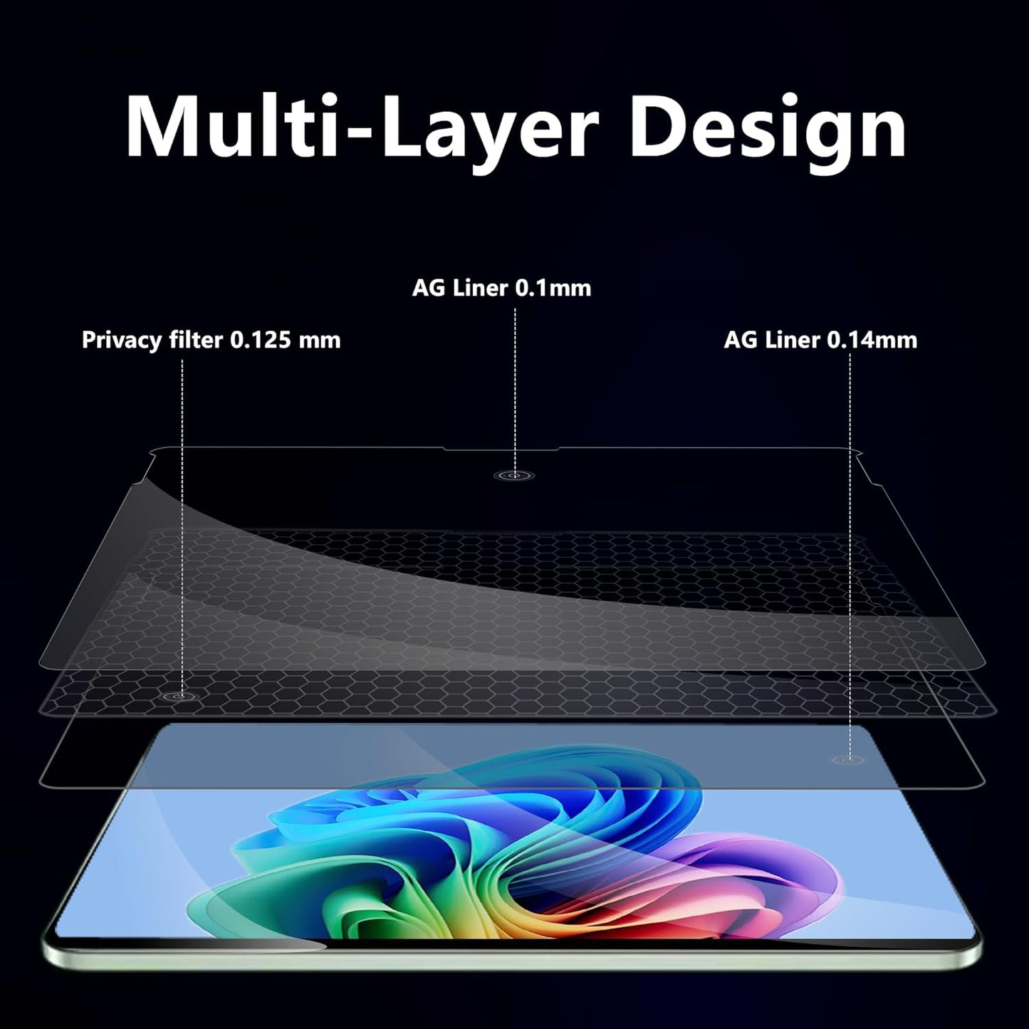 Megoo Privacy Screen for Surface Laptop 13 inch (2025), Magnetic Anti-Spy Film, Anti-Glare, Blue Light Filter, Washable Nano Adhesive, Removable Design