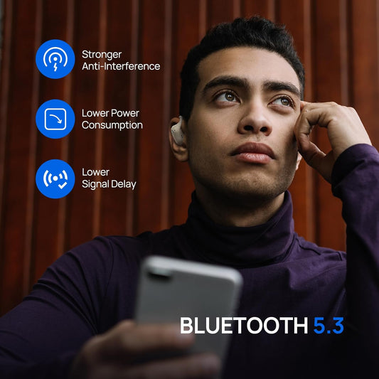 Open Ear Earbuds,Wireless Headphones with Earhooks,Earphones Wireless Bluetooth Air Conduction,Ultra-Comfort,Clear Calls,30H Playtime,IP54 Waterproof