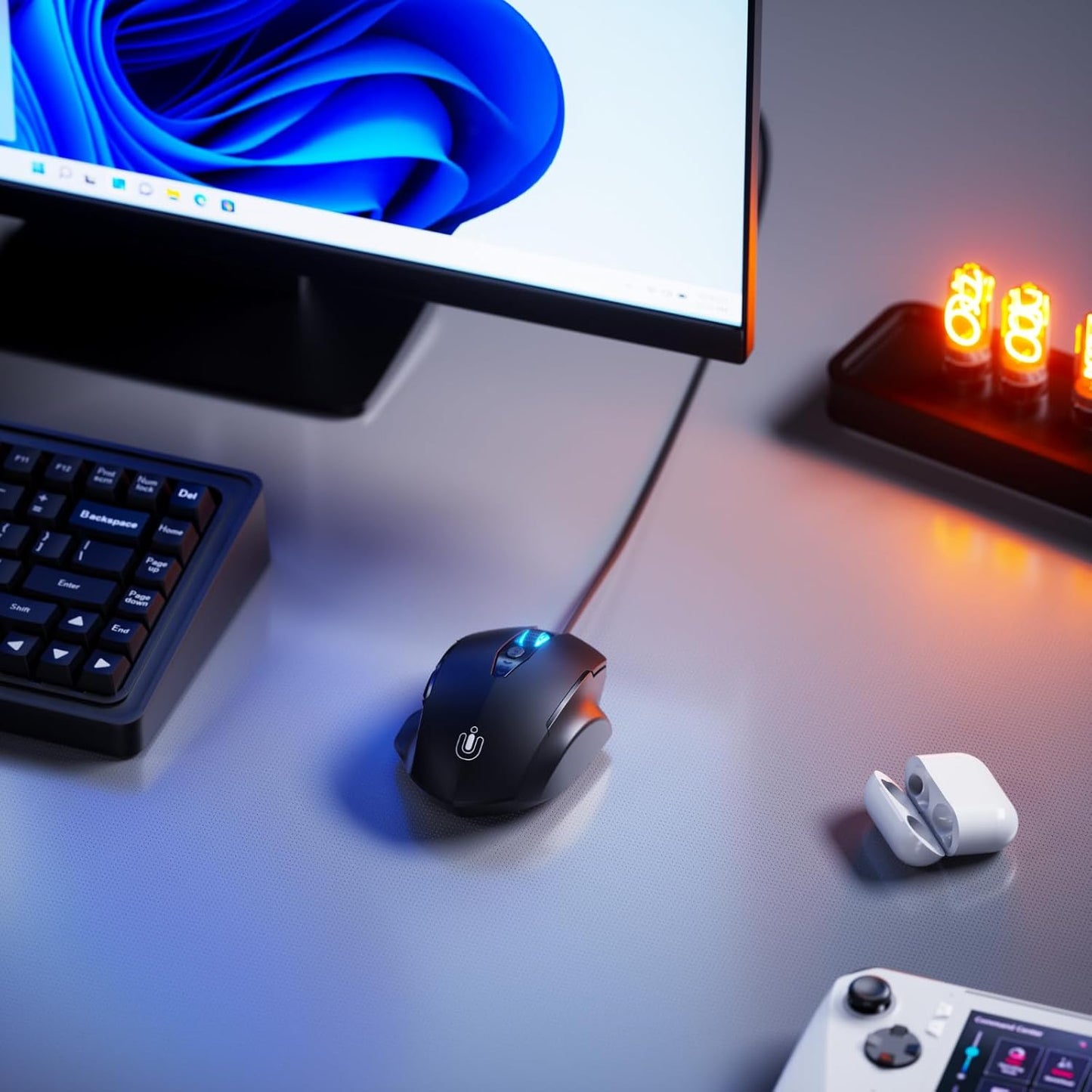 Wired Mouse, USB Mouse Wired with 6 Buttons Ergonomic Design,1.5M USB Cable Computer mice 7200DPI Optical Mice for PC Laptop, Matte Black