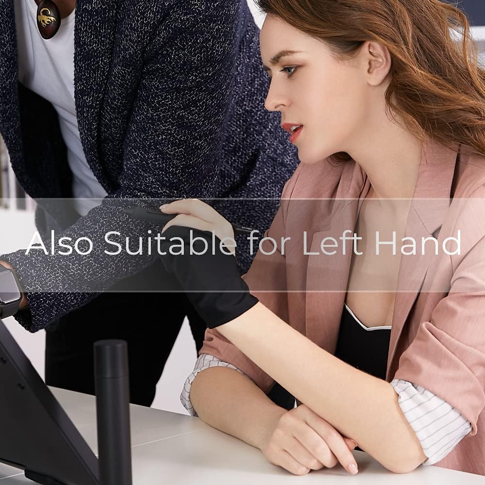 XPPen Artist Drawing Glove 2-Fingers Digital Art Glove for Graphics Drawing Tablet Drawing Glove Right Hand and Left Hand (Size L) Black