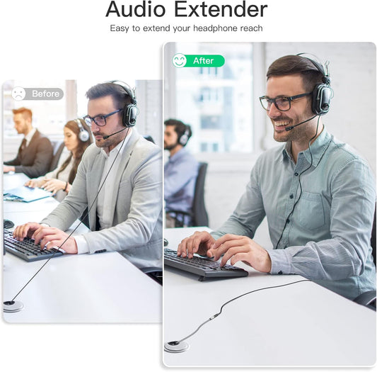 Headphone Extension Cable 10ft - 3.5mm Extension Cable Nylon Braided Aux Cord Extender for Smartphones, Tablets, Media Players (No Mic Support)