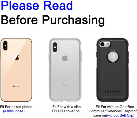 Phone Holster for Samsung Galaxy S25 S24 S23 S22 S21 Ultra S20 FE S10 S9+ S8+ Note 20 A12 A32 A52 A02S A11 A21 A51 PU Leather Cell Phone Pouch with Belt Clip Loop Card Holder,Black