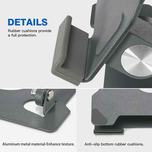 KABCON Tablet Stand,Tablet Holder for iPad,Adjustable Portable Multi Angle Desktop Stand Compatible with iPad Pro 9.7 10.5 12.9 Air Mini 1-4,Galaxy Tabs,Surface Pro Tablets,Kindle,E-Reader,Nexus-Grey