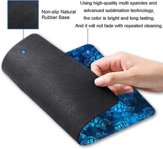 Mouse Pad, Animal Mouse Pad Custom Design, Square Waterproof Mouse Pad Non-Slip Rubber Base MousePads for Office Laptop, 9.5"x7.9"x0.12" Inch(Sea Turtle)