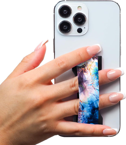 LOVEHANDLE PRO Premium Phone Grip - Silicone Phone Strap - Magnetic Phone Mount and Kickstand for Smartphone and Tablet - Requiem Silicone