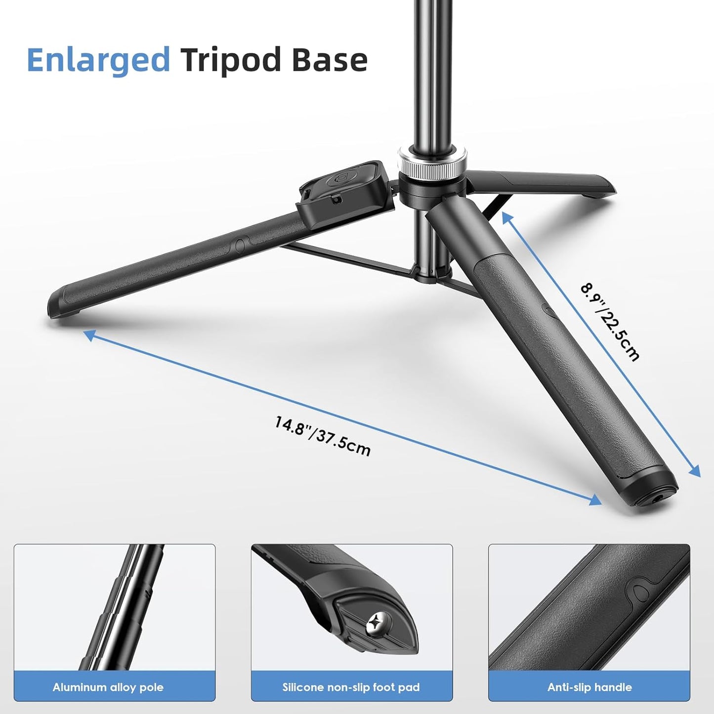 62" Phone Tripod - MIIASI Selfie Stick Tripod with Remote for Video Recording, iPhone 14/13/12 Pro Max/Android