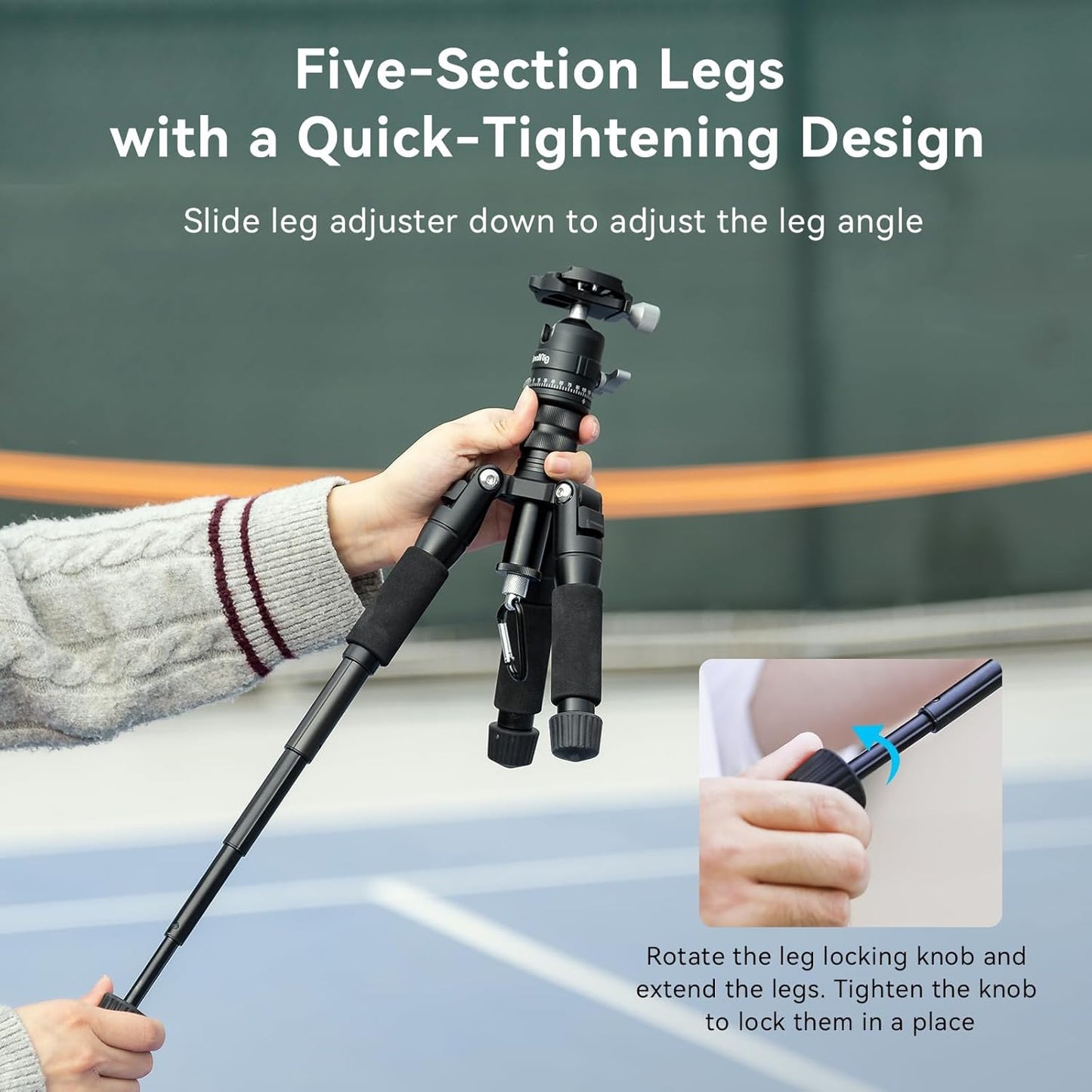 SmallRig VT-20 Aluminum Mini Tripod, 20" Desktop Tripod with 360° Ball Head, Compact Desktop Tripods for DSLR Camera Video Camcorder, Load up to 13lb/6kg