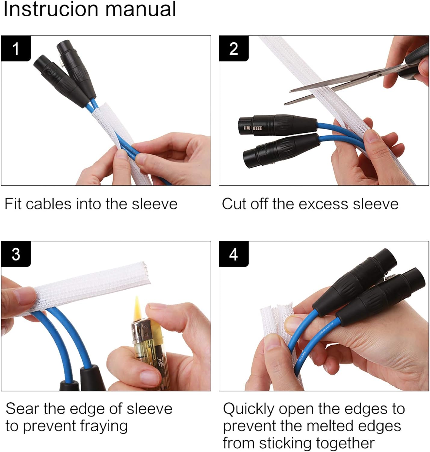 Alex Tech 6.6ft - 1.5 inch Cord Protector Wire Loom Tubing Cable Sleeve Split Sleeving for USB Cable Power Cord Audio Video Cable - Protect Cat from Chewing Cords - White