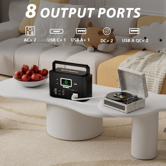 200W Portable Power Station (400W Peak), mormluck 118Wh Solar Generators with 110V/200W AC Outlet(NO SOLAR PANEL), 32000mAh Lithium Battery for Home Backup, Outdoor Adventures, and RV Emergencies