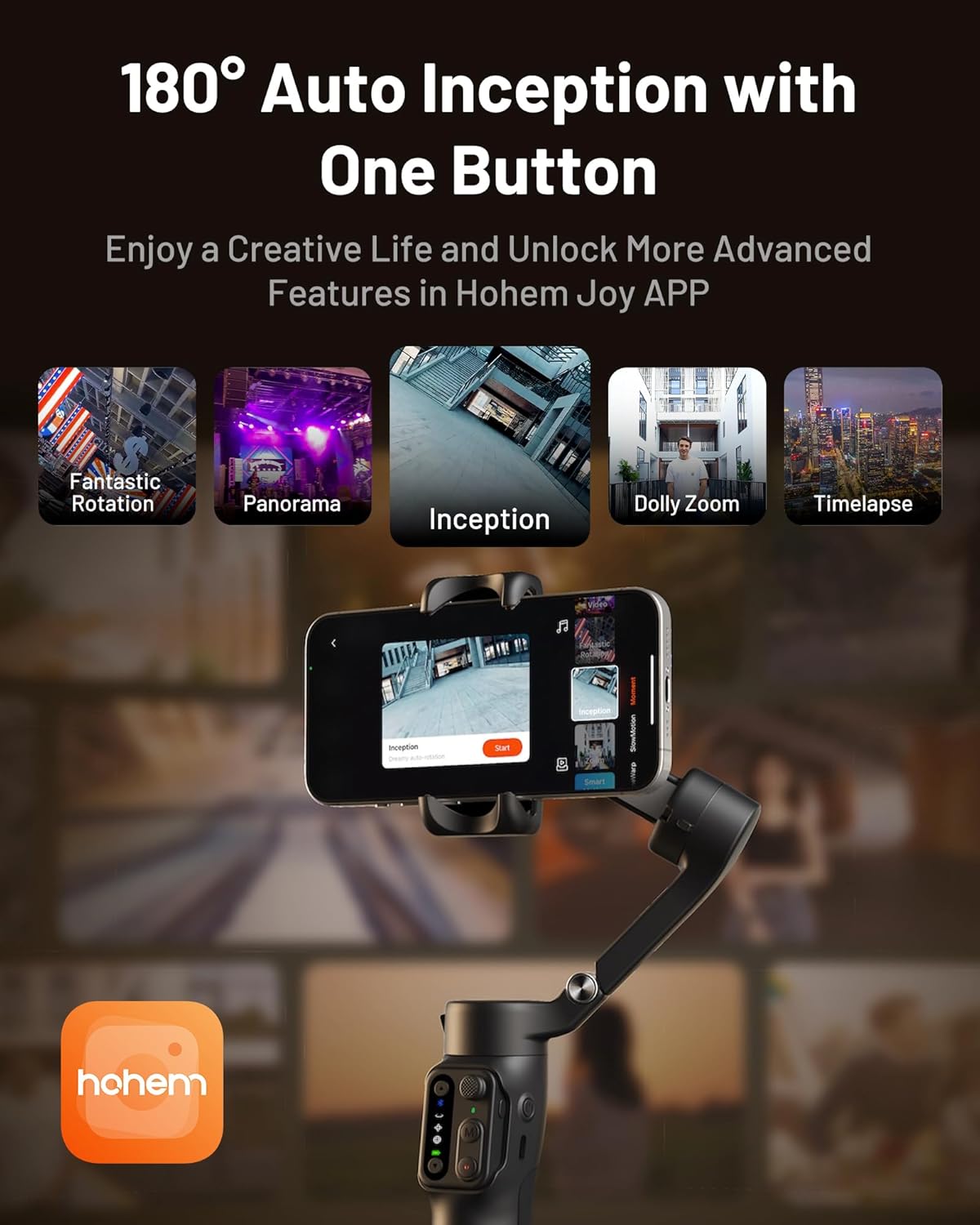 Hohem iSteady X3 Gimbal Stabilizer for iPhone, Phone Stabilizer for Video Recording with Object Tracking, 3-Axis Foldable Phone Gimbal with Remote Control for Tiktok, Built-in Extendable Rod & Tripod