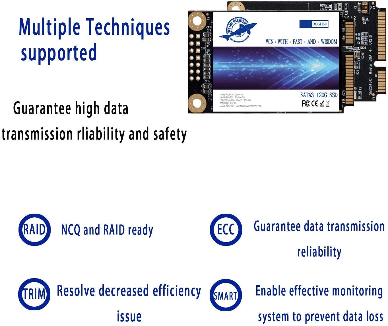 Dogfish Msata 60GB Internal Solid State Drive Mini Sata SSD Disk