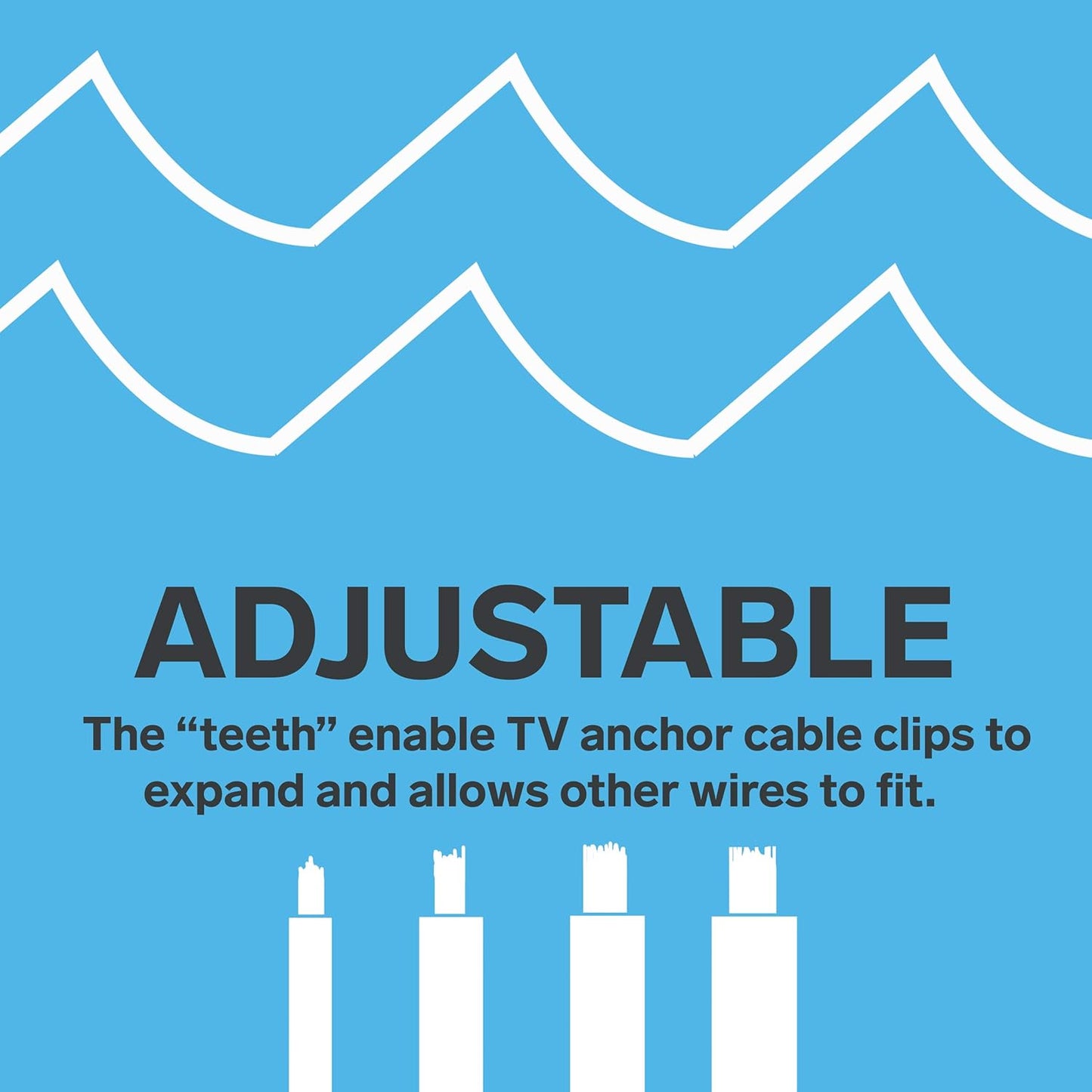STEREN Coaxial Cable Clips - Cable Holder - Wire Clips - Siding Clips for Hanging - Cord Holder for Desk - Cable Clamps (Gray, 100 Count - Single Screw)