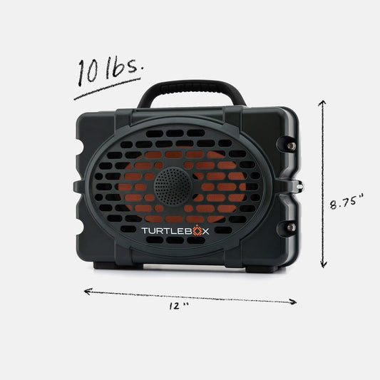 Turtlebox Original Gen 3: Portable Outdoor Bluetooth Speaker – Ultra-Loud (120dB), Waterproof (IP67), Rugged, Impact-Resistant, 3-Day Battery | Party Mode: Unlimited Pairing Stereo, Green/Blaze Orange