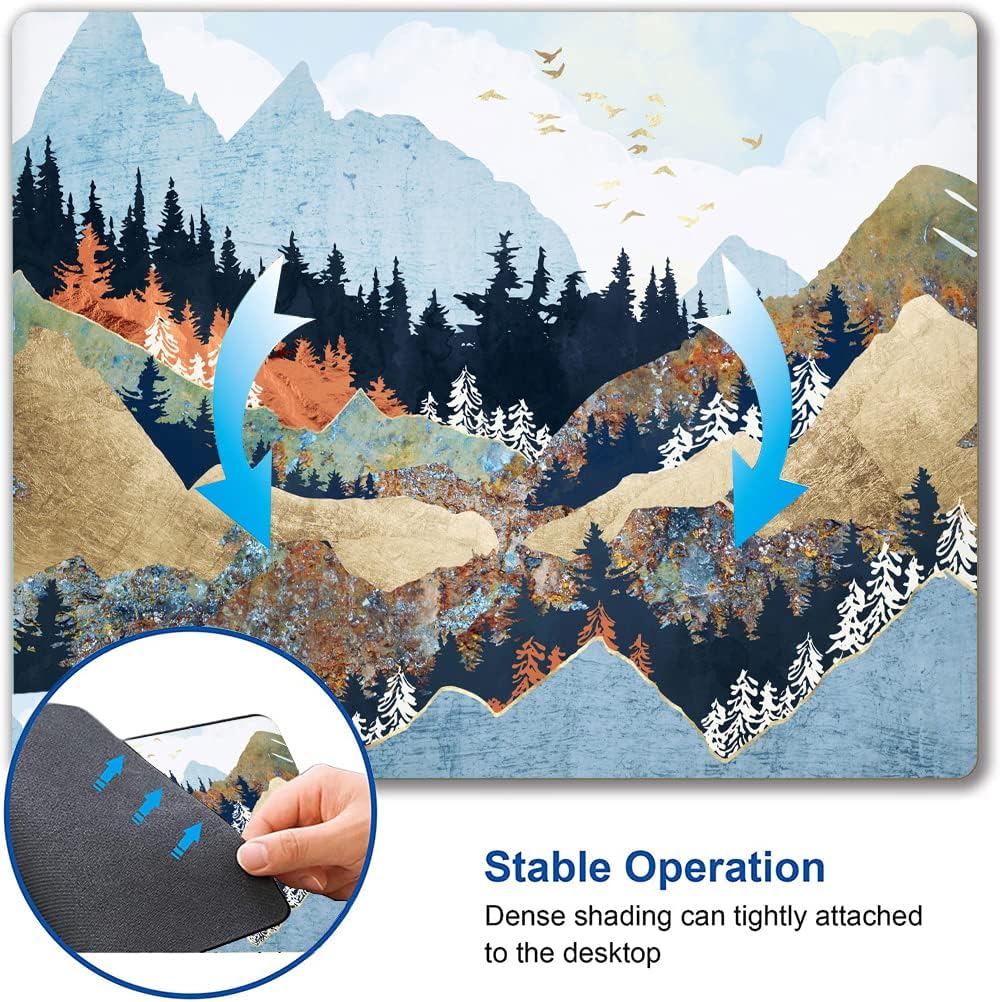 Mouse Pad, Premium-Textured Mouse Mat, Non-Slip Rubber Base Mousepad for Laptop, Computer & PC,9.5×7.9 in,Abstract Landscape