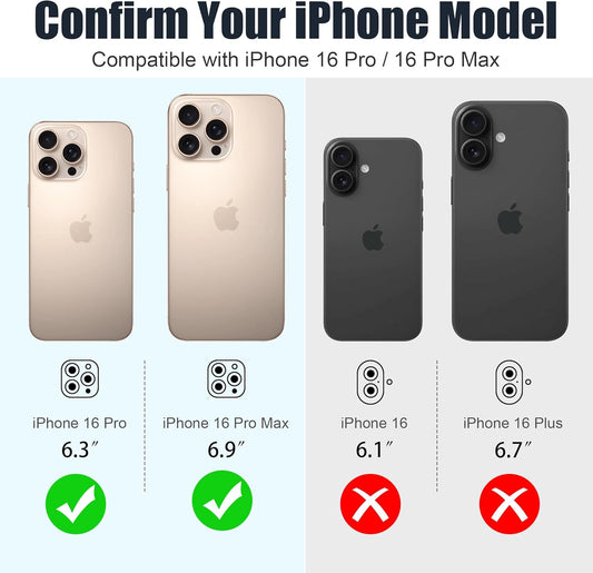 AGVEE 3+3 6 Pack for iPhone 16 Pro 6.3" / 16 Pro Max 6.9" Camera Lens Cover Protector, Bling Glitter & CD-Textured Metal Ring 9H Tempered HD Glass Camera Cover Protector Film, Glitter-Desert