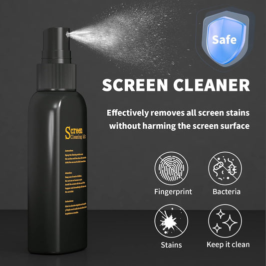Car Screen Cleaner, Car Touch screen cleaner for Tesla, Screen Cleaner for Car Display, EV Car Screen Cleaner Spray and Wipe, Screen Cleaner Kit for Dashboard, laptop, Monitor