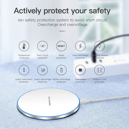 20W Fast Wireless Charger Pad,Wireless Phone Charging Station Compatible with iPhone 16/15/14/13/12/11/SE/X/AirPods,Fast Charge for Samsung Galaxy S25/S24/S23/S22/Note/Buds/Buds +,Pixel,LG