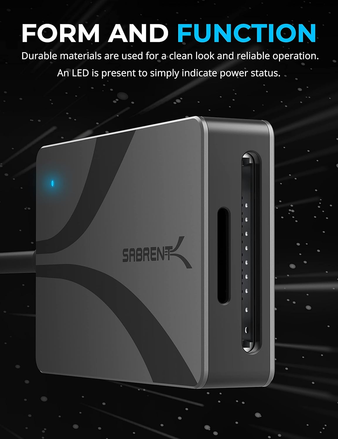SABRENT USB Type-C Card Reader, Dual-Slot UHS-II SDXC and microSDXC SD 4.0 (CR-CSDM)