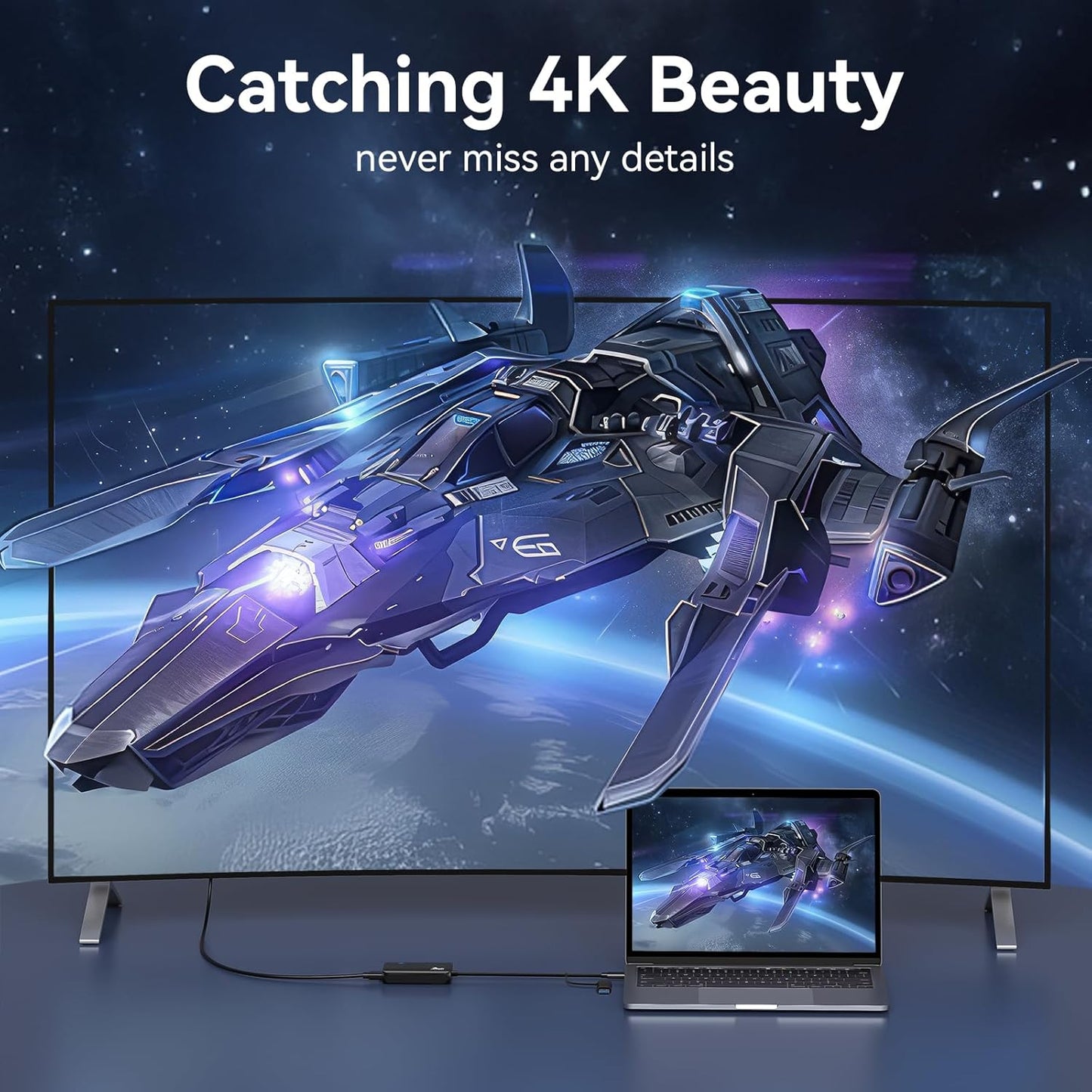 USB 3.0 Hub to Dual HDMI Adapter for MacBook Pro 2023 2022 2021 2020 2019 2018 2017 2016, 2 Monitor LIONWEI USB C or USB 3 Dongle with 4K HDMI for Mac, Windows, Thunderbolt 3/4 USB Device