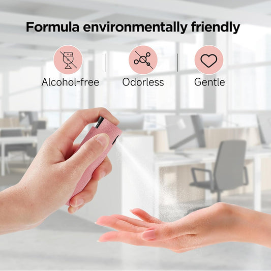 YTT Screen Cleaner, All-in-One Spray & Wipe Cleaner, with Transparent Protective Shell for All Phones, Laptop and Tablet Screens (Pink)