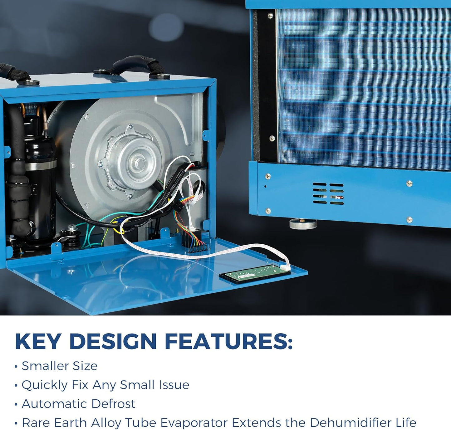 ALORAIR Commercial Dehumidifier 113 Pint, with drain Hose for Crawl Spaces, Basements, Industry Water Damage Unit, Compact, Portable, Auto Defrost, Memory Starting, 5 Years Warranty, Sentinel HD55