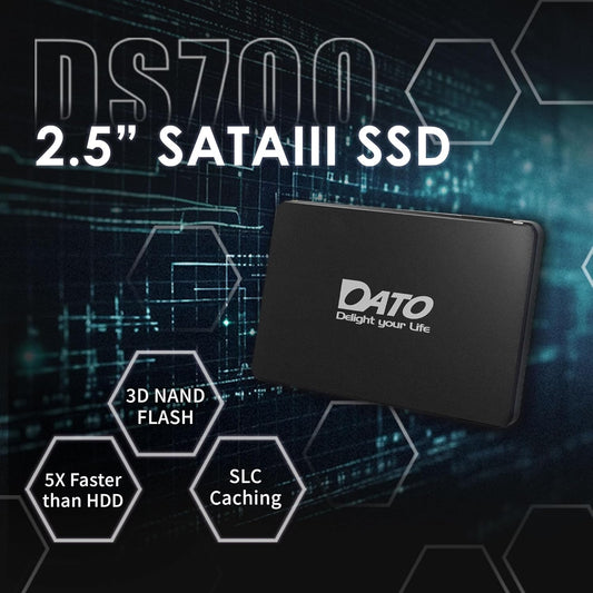 DATO 512GB SSD 2.5" SATA III Internal Solid State Drive, 3D NAND, SLC Cache, Up to 535/500 MB/s, Compatible with Laptop & PC Desktop