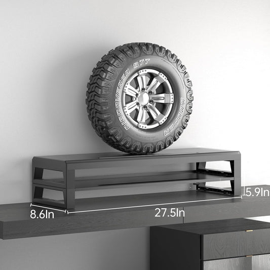 2-Tier Metal Computer monitor stand Laptop Desk Shelf & Monitor Riser ,27.55 inches long desk riser ,22W charging power, 2 USB 3.0 ports, and 1 USB 2.0 port Monitors/PC/Laptop/Computer Space Saver Organizer(USB Hub Fast Charging Version, Two-layer 700mm)